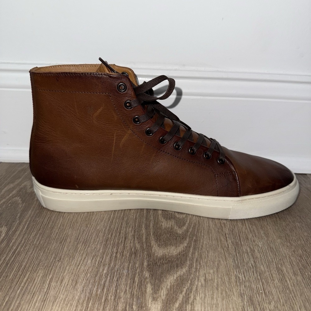 Thursday Boot Co Premier High Top Shoes Sneakers Men's 13 Light Brown Leather - Picture 5 of 10